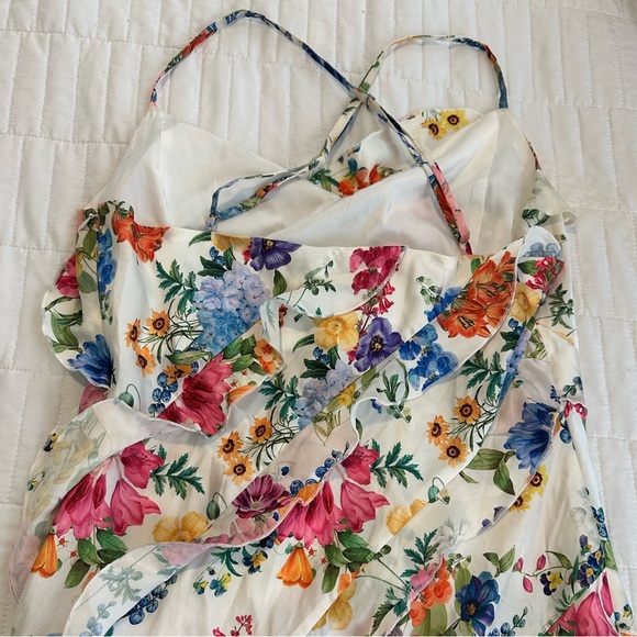 NWOT Show Me Your Mumu Romance Ruffle Dress Iv Botanical Floral M ! - Picture 6 of 7